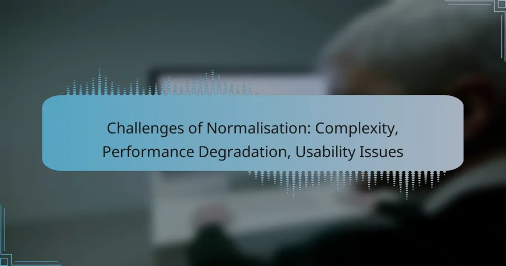 Challenges of Normalisation: Complexity, Performance Degradation, Usability Issues