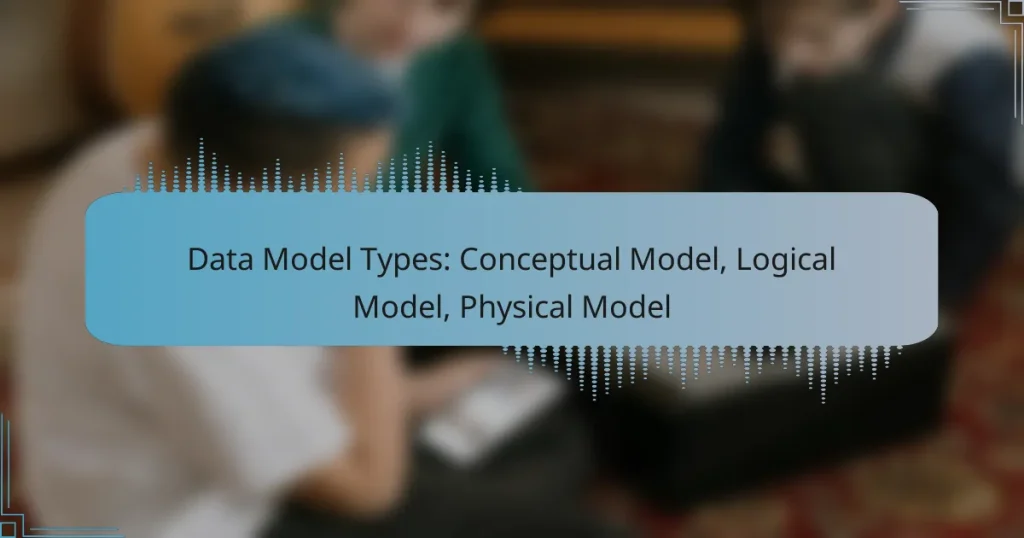 Data Model Types: Conceptual Model, Logical Model, Physical Model