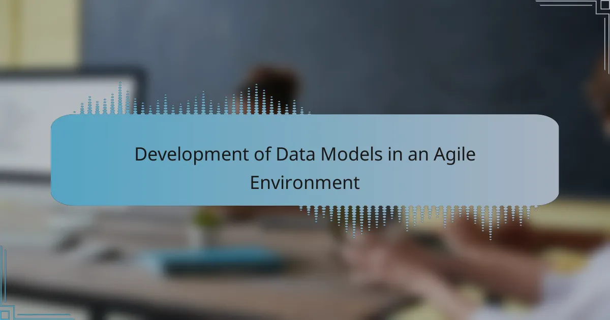 Development of Data Models in an Agile Environment
