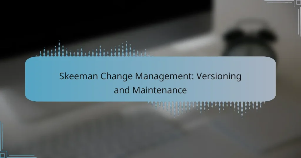 Skeeman Change Management: Versioning and Maintenance