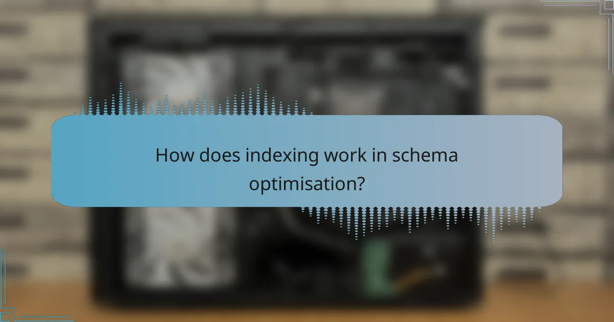 How does indexing work in schema optimisation?