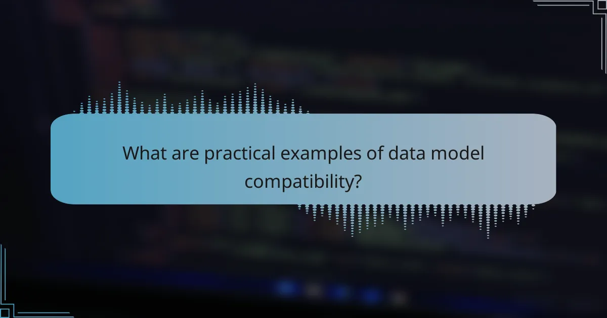 What are practical examples of data model compatibility?