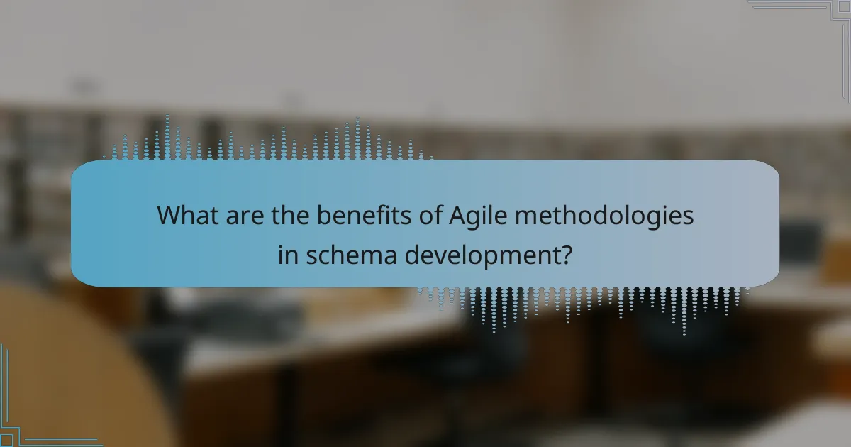 What are the benefits of Agile methodologies in schema development?