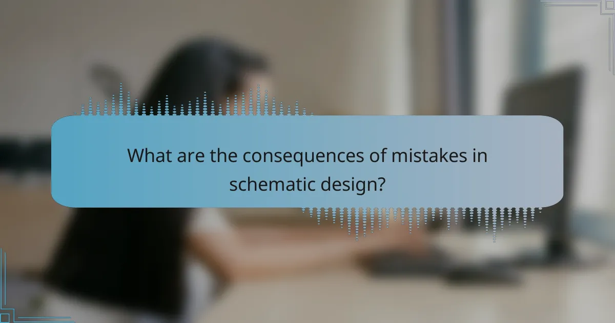 What are the consequences of mistakes in schematic design?