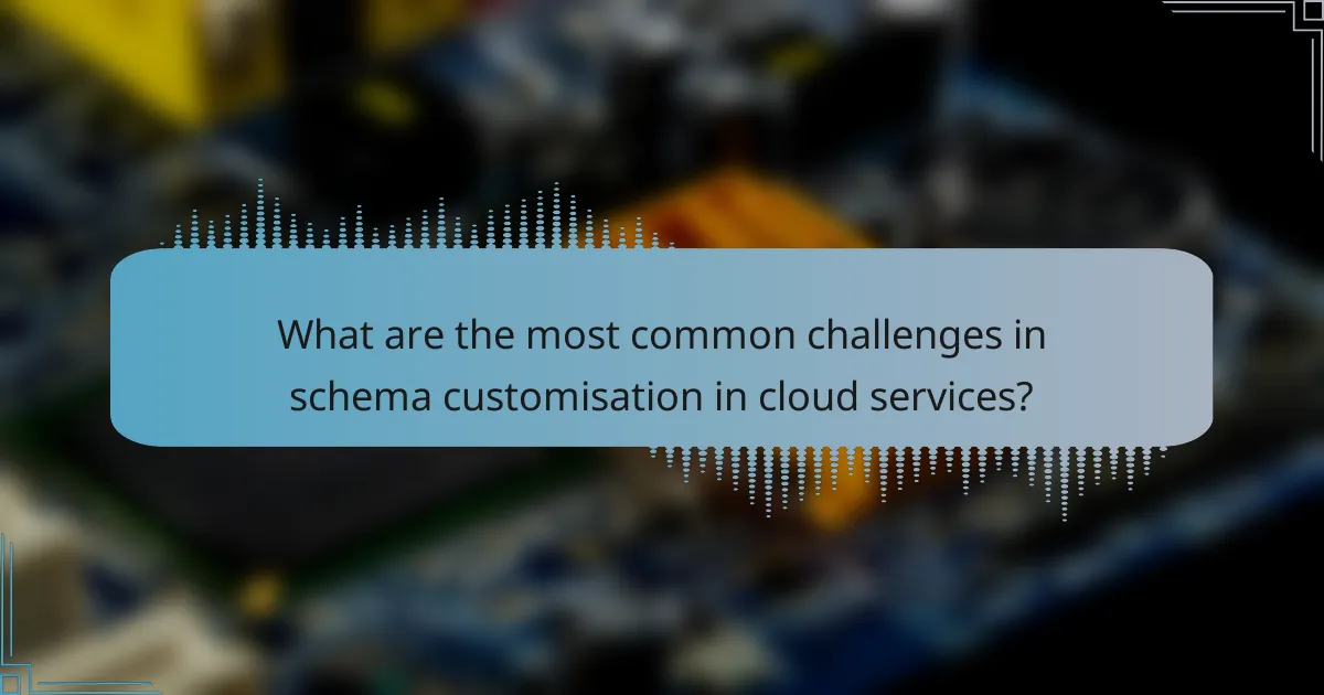 What are the most common challenges in schema customisation in cloud services?